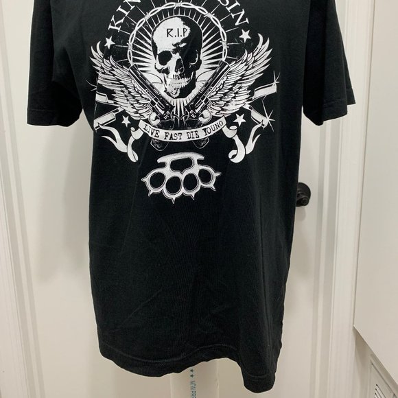 Men's t-shirt Skull Live Fast RIP King Kerosin - Picture 2 of 6